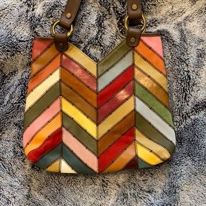 Lucky Brand Chevron bag - multicolor leather